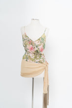 Load image into Gallery viewer, Vintage x ANN TAYLOR Light Pink Floral Silk Wrap Tank (M)