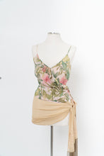 Load image into Gallery viewer, Vintage x ANN TAYLOR Light Pink Floral Silk Wrap Tank (M)