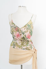 Load image into Gallery viewer, Vintage x ANN TAYLOR Light Pink Floral Silk Wrap Tank (M)