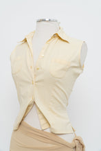 Load image into Gallery viewer, Vintage x Made in India x Light Yellow Cotton Vest (M, L)
