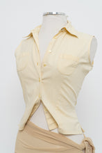 Load image into Gallery viewer, Vintage x Made in India x Light Yellow Cotton Vest (M, L)