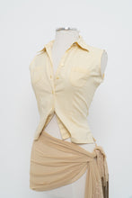 Load image into Gallery viewer, Vintage x Made in India x Light Yellow Cotton Vest (M, L)