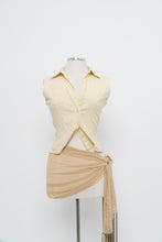 Load image into Gallery viewer, Vintage x Made in India x Light Yellow Cotton Vest (M, L)