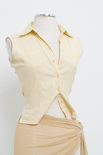 Load image into Gallery viewer, Vintage x Made in India x Light Yellow Cotton Vest (M, L)