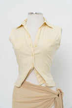 Load image into Gallery viewer, Vintage x Made in India x Light Yellow Cotton Vest (M, L)