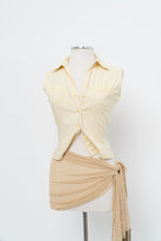 Load image into Gallery viewer, Vintage x Made in India x Light Yellow Cotton Vest (M, L)