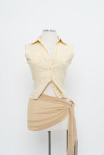 Load image into Gallery viewer, Vintage x Made in India x Light Yellow Cotton Vest (M, L)