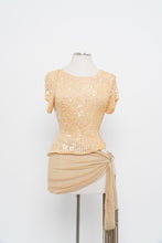 Load image into Gallery viewer, Vintage x Made in Hong Kong x DEBBIE SHUCHAT Yellow Irridescent Sequin Knit Top (M, L)
