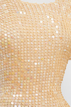 Load image into Gallery viewer, Vintage x Made in Hong Kong x DEBBIE SHUCHAT Yellow Irridescent Sequin Knit Top (M, L)