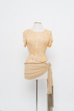 Load image into Gallery viewer, Vintage x Made in Hong Kong x DEBBIE SHUCHAT Yellow Irridescent Sequin Knit Top (M, L)
