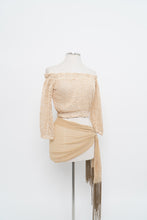 Load image into Gallery viewer, Vintage x Made in Positano x CASA MASTRO Gold, Cream Knit Off-Shoulder Crop (XS-M)