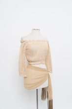 Load image into Gallery viewer, Vintage x Made in Positano x CASA MASTRO Gold, Cream Knit Off-Shoulder Crop (XS-M)