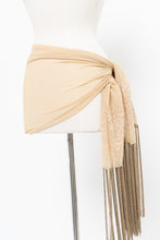 Load image into Gallery viewer, Vintage x Beige Sheer Fringe Embroidered Scaf