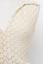 Load image into Gallery viewer, Vintage x Butter Yellow, White Lace Collared Tank (S)