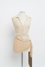 Load image into Gallery viewer, Vintage x Butter Yellow, White Lace Collared Tank (S)
