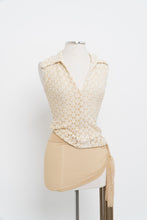 Load image into Gallery viewer, Vintage x Butter Yellow, White Lace Collared Tank (S)