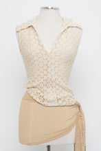Load image into Gallery viewer, Vintage x Butter Yellow, White Lace Collared Tank (S)
