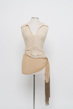 Load image into Gallery viewer, Vintage x Butter Yellow, White Lace Collared Tank (S)