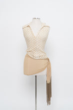 Load image into Gallery viewer, Vintage x Butter Yellow, White Lace Collared Tank (S)