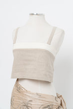 Load image into Gallery viewer, HARLY JAE x Made in Canada x Two-tone Linen, Organic Cotton Cropped Tank (XS, S)