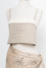 Load image into Gallery viewer, HARLY JAE x Made in Canada x Two-tone Linen, Organic Cotton Cropped Tank (XS, S)