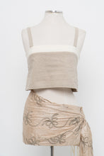 Load image into Gallery viewer, HARLY JAE x Made in Canada x Two-tone Linen, Organic Cotton Cropped Tank (XS, S)