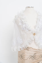 Load image into Gallery viewer, Vintage x White Sheer Mesh Embroidered Frily Vest (XS, S)