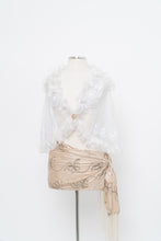 Load image into Gallery viewer, Vintage x White Sheer Mesh Embroidered Frily Vest (XS, S)