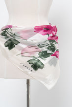 Load image into Gallery viewer, Vintage x JAEGER White Floral Silk Scarf