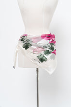 Load image into Gallery viewer, Vintage x JAEGER White Floral Silk Scarf