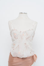 Load image into Gallery viewer, Vintage x LA VIE EN ROSE White Sheer Embroidered Tank (M, L)