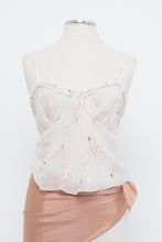 Load image into Gallery viewer, Vintage x LA VIE EN ROSE White Sheer Embroidered Tank (M, L)