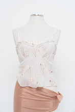 Load image into Gallery viewer, Vintage x LA VIE EN ROSE White Sheer Embroidered Tank (M, L)