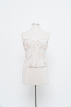 Load image into Gallery viewer, Vintage x LA VIE EN ROSE White Sheer Embroidered Tank (M, L)