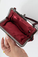Load image into Gallery viewer, Vintage x Burgundy Beaded Clutch