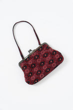 Load image into Gallery viewer, Vintage x Burgundy Beaded Clutch