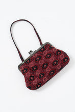 Load image into Gallery viewer, Vintage x Burgundy Beaded Clutch