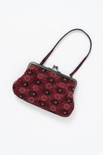 Load image into Gallery viewer, Vintage x Burgundy Beaded Clutch