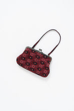 Load image into Gallery viewer, Vintage x Burgundy Beaded Clutch
