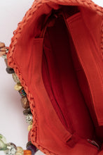 Load image into Gallery viewer, Vintage x Orange Straw Beaded Purse