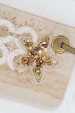 Load image into Gallery viewer, Vintage x COACH Beige, Gold Fabric Clutch