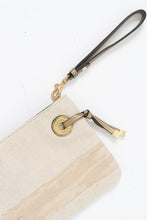 Load image into Gallery viewer, Vintage x COACH Beige, Gold Fabric Clutch