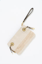 Load image into Gallery viewer, Vintage x COACH Beige, Gold Fabric Clutch