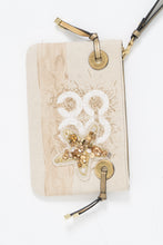 Load image into Gallery viewer, Vintage x COACH Beige, Gold Fabric Clutch
