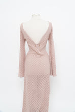 Load image into Gallery viewer, Moden x Blush Mesh Knit Low-Back Maxi Dress (S, M)