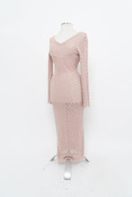 Load image into Gallery viewer, Moden x Blush Mesh Knit Low-Back Maxi Dress (S, M)