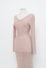 Load image into Gallery viewer, Moden x Blush Mesh Knit Low-Back Maxi Dress (S, M)