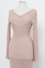 Load image into Gallery viewer, Moden x Blush Mesh Knit Low-Back Maxi Dress (S, M)