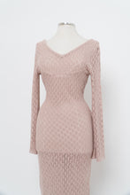 Load image into Gallery viewer, Moden x Blush Mesh Knit Low-Back Maxi Dress (S, M)
