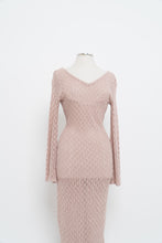 Load image into Gallery viewer, Moden x Blush Mesh Knit Low-Back Maxi Dress (S, M)